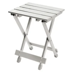 Bo-Camp Zložljiv stolček/mizica iz aluminija sive barve 60 kg