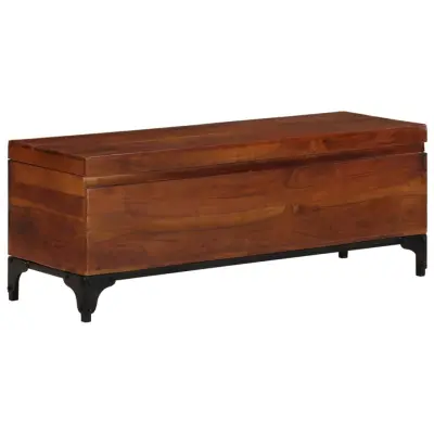 vidaXL Skrinja za shranjevanje 110x35x41 cm trden akacijev les