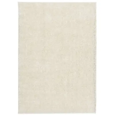 vidaXL Preproga ISTAN visoka vlakna sijoč videz krem 140x200 cm