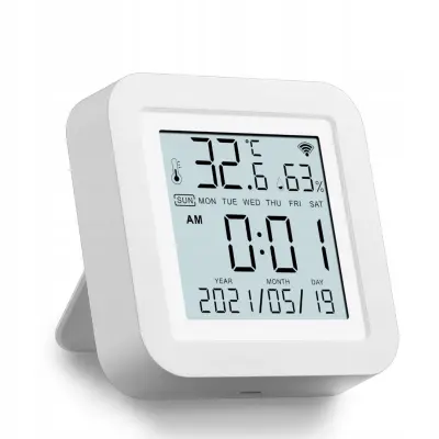 USB WiFi termometer / higrometer TUYA Google Home, Siri z LCD zaslonom