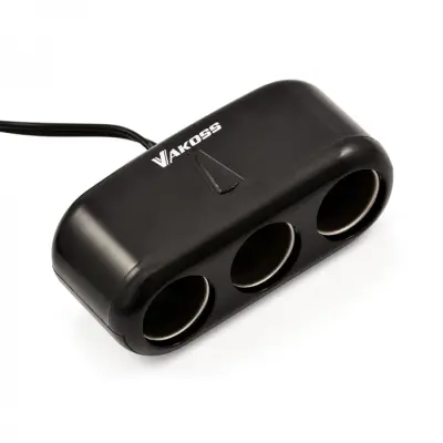 Trojni avto razdelilec za vtičnico - vžigalnik 12V - 24V