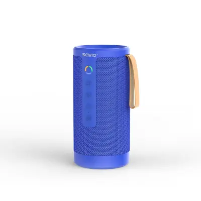 Brezžični bluetooth 5.1 zvočnik STEREO 2x 5W moder