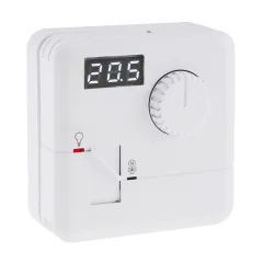 Stenski termostat 7A beli LCD zaslon 5-30°C 110-230V