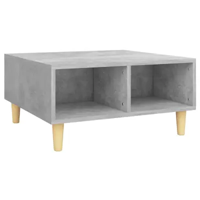 vidaXL Klubska mizica betonsko siva 60x60x30 cm iverna plošča