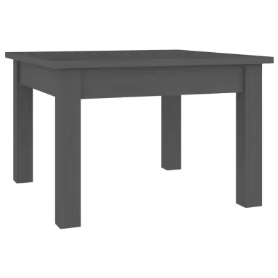 vidaXL Klubska mizica siva 45x45x30 cm trdna borovina