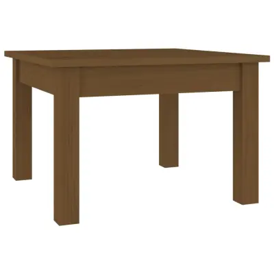 vidaXL Klubska mizica medeno rjava 45x45x30 cm trdna borovina
