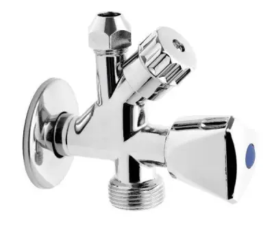 Dvojni ventil z rozeto 3/8x1/2x3/4