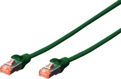Digitus DK-1644-020/G RJ45 omrežni kabel\, Patch kabel CAT 6 S/FTP 2.00 m zelena brez halogena\, zviti pari\, z zaščitnim zapornim zatičem\, ognjevaren 1 kos