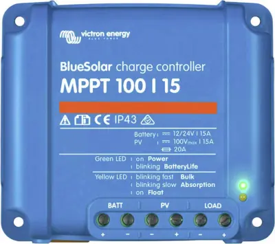 Victron Energy SCC010015200R solarni krmilnik polnjenja mppt 12 V\, 24 V 15 A