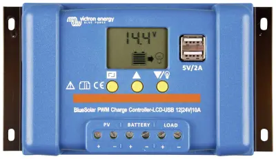 Victron Energy Blue-Solar PWM-LCD&USB solarni krmilnik polnjenja pwm 12 V\, 24 V 10 A