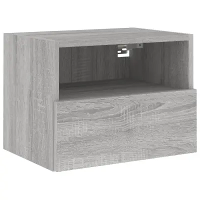 vidaXL Stenska TV omarica siva sonoma 40x30x30 cm inženirski les
