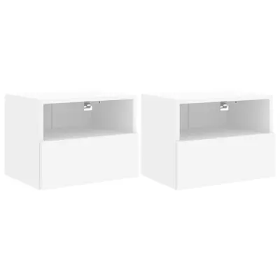 vidaXL Stenske TV omarice 2 kosa bele 40x30x30 cm inženirski les