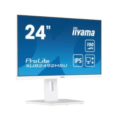 Monitor Iiyama 60,5 cm (23,8&quot;) XUB2492HSU-W6 1920x1080 100Hz IPS 0,4ms HDMI DisplayPort 4xUSB3,2 Pivot Zvočniki  sRGB99% ProLite bele barve