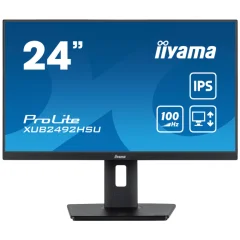 Monitor Iiyama 60,5 cm (23,8&quot;) XUB2492HSU-B6 1920x1080 100Hz IPS 0,4ms HDMI DisplayPort 4xUSB3.2 Pivot Zvočniki  2H sRGB99% ProLite
