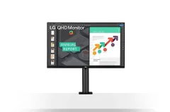 Monitor LG 68,6 cm (27,0&quot;) 27QN880P 2560x1440 75Hz IPS 5ms 2xHDMI DisplayPort USB-C 60W 2xUSB3.0 Pivot Zvočniki 2x5W  3H sRGB99% FreeSync HDR10 Ergo