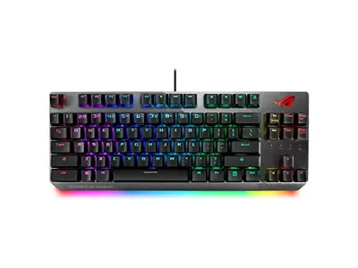 Asus Rog Strix Scope NX TKL - RGB Mehanska igralna tipkovnica (kabelska povezava, ABS Rog NX Red Stikala, aluminijasta podvozja in osvetlitev sinhroni