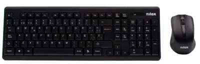 Tipkovnica + Raton Nilox Wireless Black