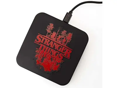 Numskoll Uradni Stranger Things brezžični polnilnik - 10W hitri Qi polnilnik za vse brezžične naprave Qi