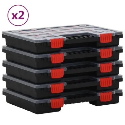 vidaXL Škatle za sortiranje 10 kosov 34,5x25x5 cm polipropilen