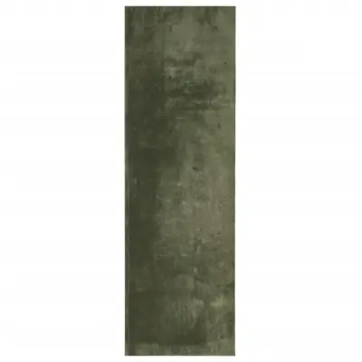 vidaXL Preproga HUARTE s kratkimi vlakni mehka pralna zelena 80x250 cm