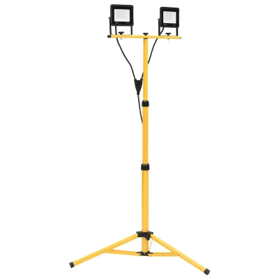 vidaXL LED reflektor s stojalom 2x20 W toplo bel