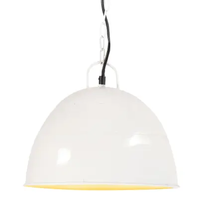 vidaXL Industrijska starinska viseča svetilka 25 W bela 31 cm E27