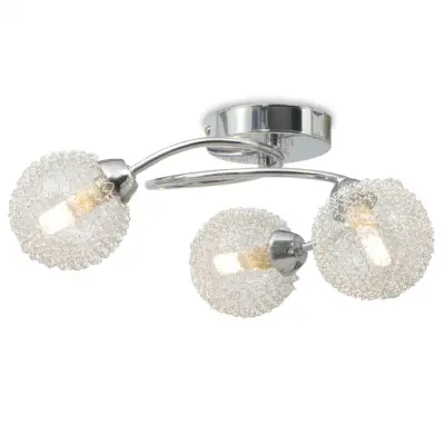 vidaXL Stropna svetilka s 3 LED žarnicami G9 120 W