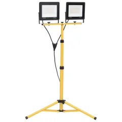 vidaXL LED reflektor s stojalom 2x100 W toplo bel