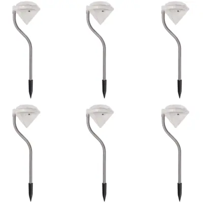 vidaXL Solarne LED vrtne svetilke 6 kosov 9x7,8x29,5 cm