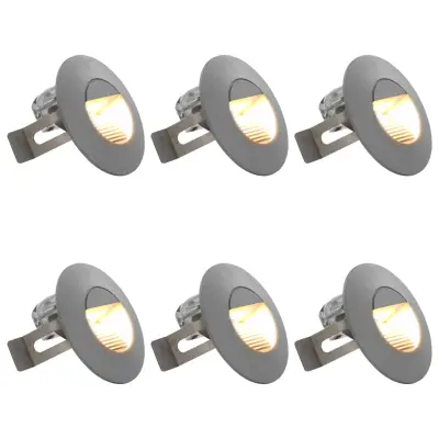 vidaXL Zunanje LED stenske svetilke 6 kosov 5 W srebrne okrogle