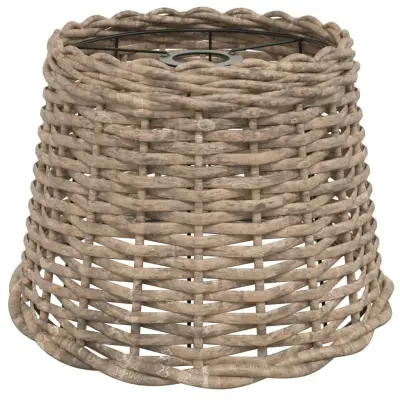 vidaXL Senčilo za stropno svetilko rjavo Ø30x20 cm pleteno