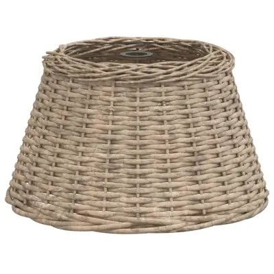 vidaXL Senčilo za stropno svetilko rjavo Ø50x30 cm pleteno