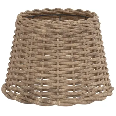 vidaXL Senčilo za svetilko rjavo Ø30x20 cm pleteno