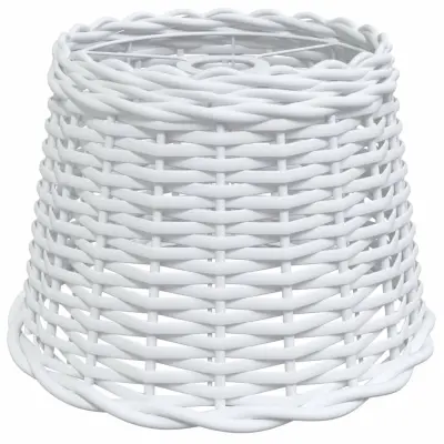 vidaXL Senčilo za stropno svetilko belo Ø30x20 cm pleteno