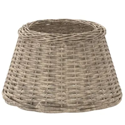 vidaXL Senčilo za svetilko rjavo Ø50x30 cm pleteno