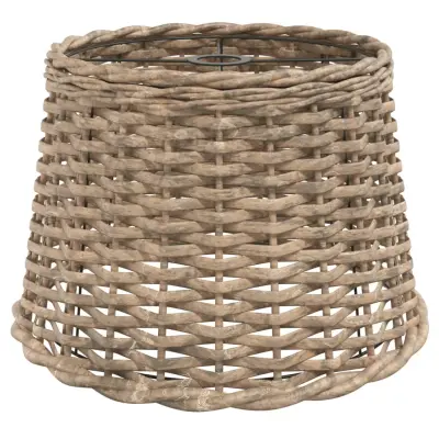 vidaXL Senčilo za stropno svetilko rjavo Ø40x26 cm pleteno