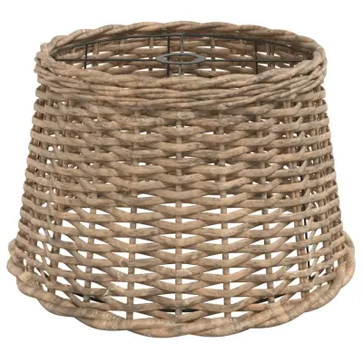 vidaXL Senčilo za stropno svetilko rjavo Ø45x28 cm pleteno