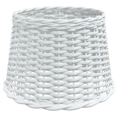 vidaXL Senčilo za stropno svetilko belo Ø40x26 cm pleteno