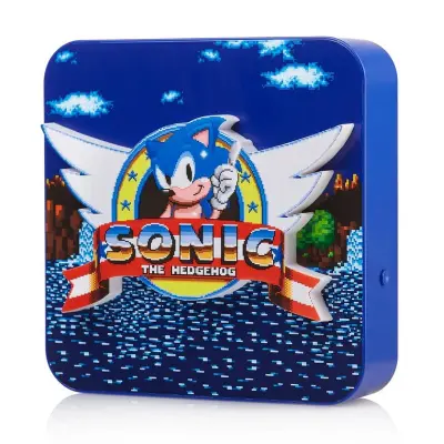 Numskull Sonic The Hedgehog Stenska svetilka za namizno svetilko - Dodatek za igranje iger za spalnico, dom, študij, pisarno, službo - Uradno blago So