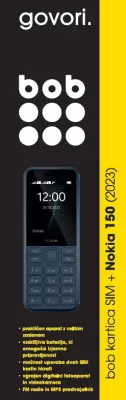 BOB Paket Nokia 150 (2023) črna predplačniški mobilni paket