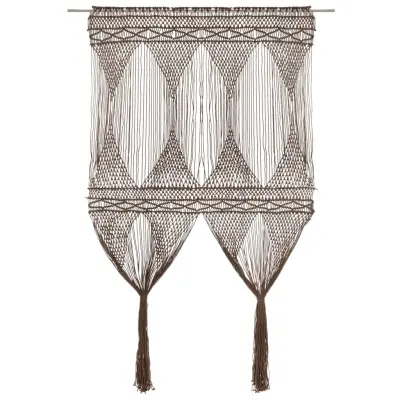 vidaXL Zavesa makrame taupe 140x240 cm bombaž