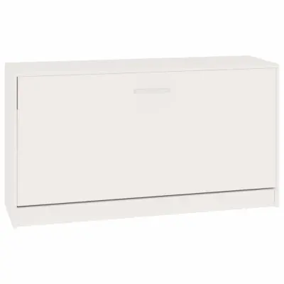 vidaXL Regal za čevlje visok sijaj bel 80x24x45 cm inženirski les