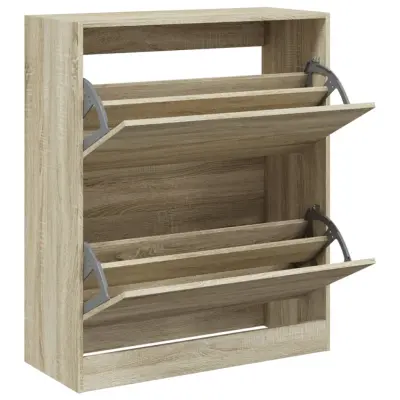 vidaXL Omarica za čevlje sonoma hrast 80x34x96,5 cm inženirski les