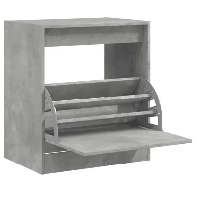 vidaXL Omarica za čevlje betonsko siva 60x42x69 cm inženirski les