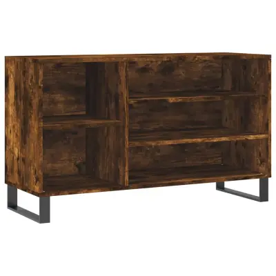 vidaXL Omarica za čevlje dimljeni hrast 102x36x60 cm inženirski les