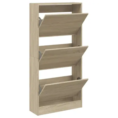 vidaXL Omarica za čevlje sonoma hrast 60x21x125,5 cm inženirski les