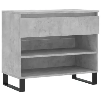 vidaXL Omarica za čevlje betonsko siva 70x36x60 cm inženirski les
