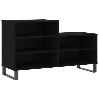 vidaXL Omarica za čevlje črna 102x36x60 cm inženirski les