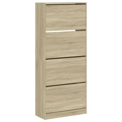vidaXL Omarica za čevlje s 4 predali sonoma hrast 80x34x187,5 cm