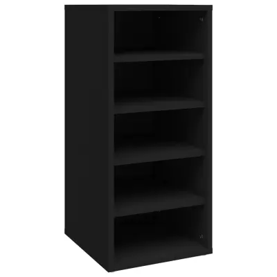 vidaXL Omarica za čevlje črna 31,5x35x70 cm iverna plošča